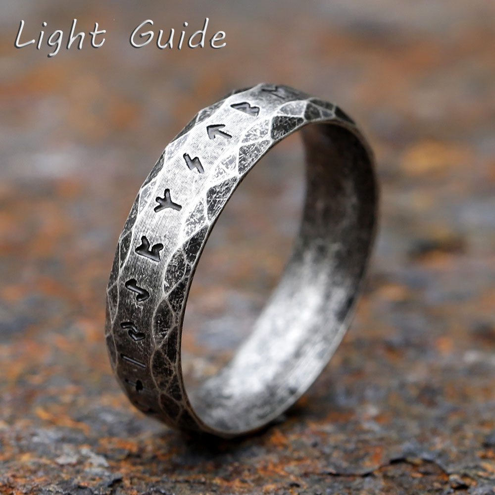 Vintage Fashion Guide - Nuevo anillo de acero inoxidable de