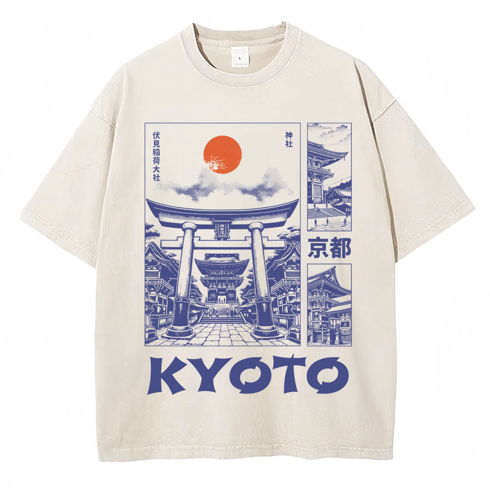 Vintage Fashion Kyoto - Camiseta gráfica estilo japonés Kyoto, camiseta