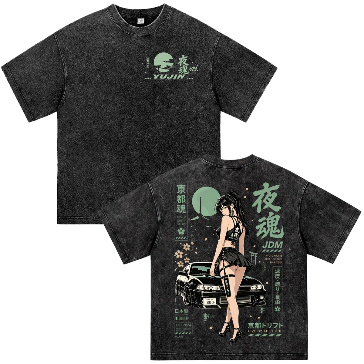 Vintage Fashion Kyoto - Camiseta Vintage de Anime Initial D