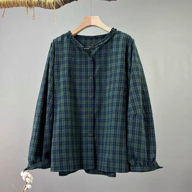 Vintage Fashion Japan - Camisa a Cuadros de Moda Japonesa