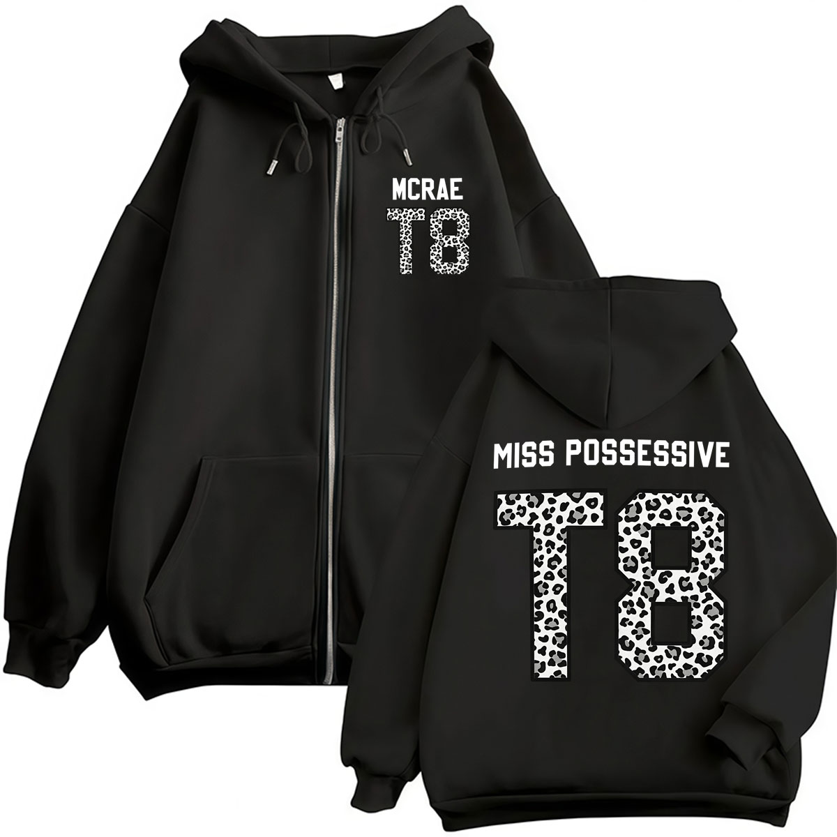 Vintage Fashion Pop Up - Sudadera con capucha y cremallera con