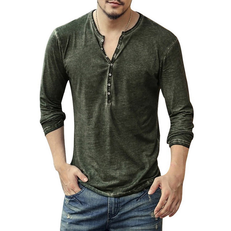 Vintage Fashion Look - Camiseta Vintage para Hombre con Cuello