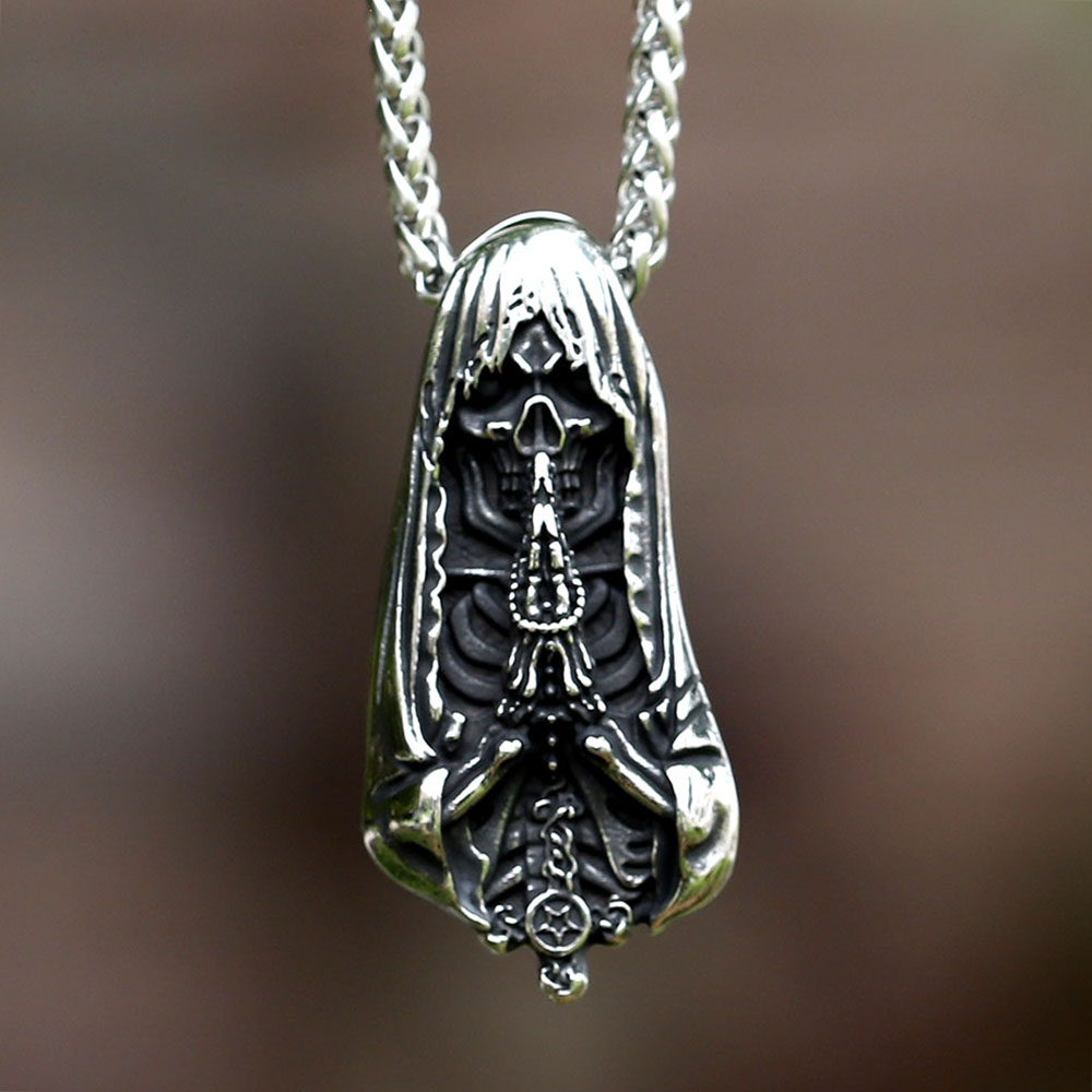 Vintage Fashion Guide - Collar con colgante de calavera de