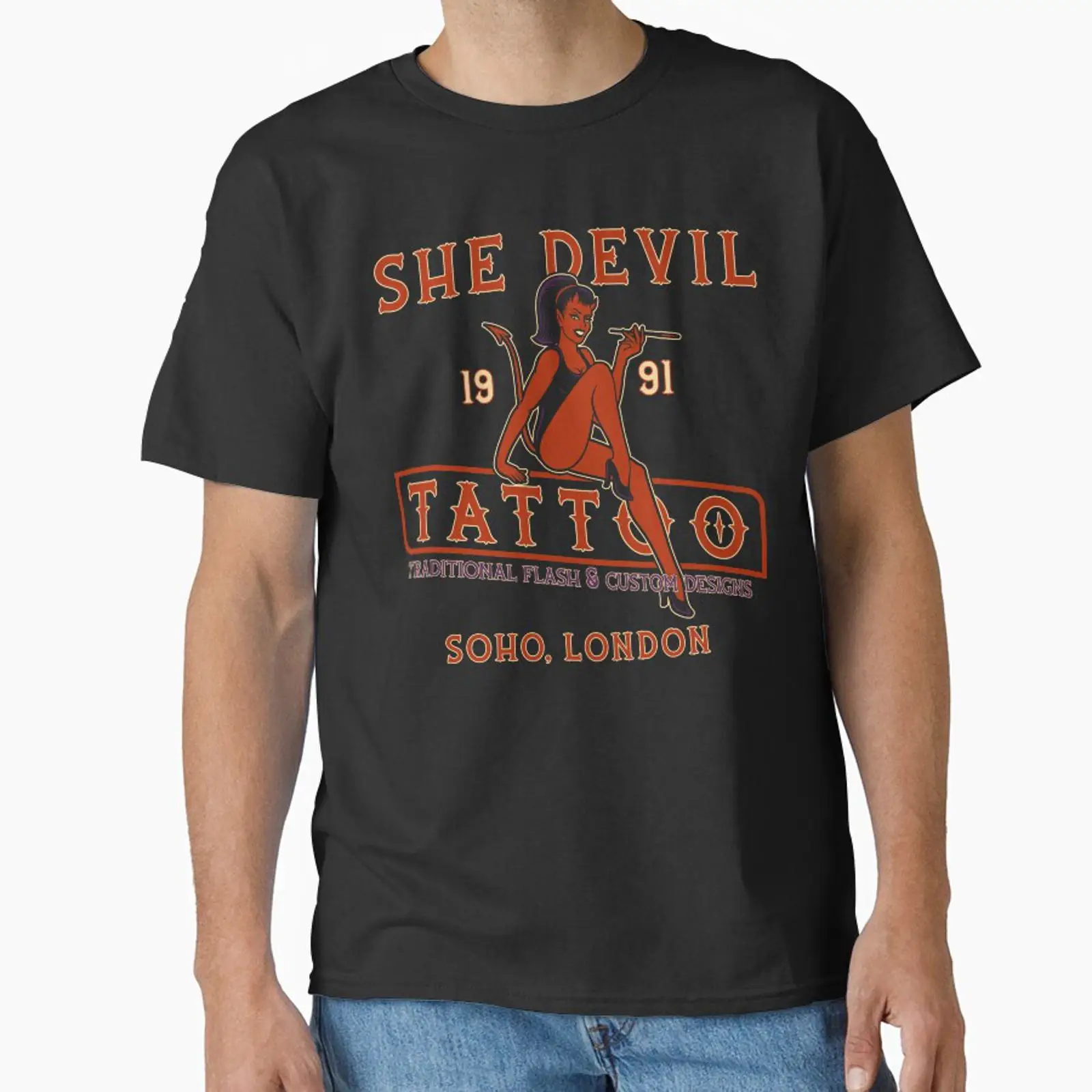 Vintage Fashion London - Camiseta clásica con diseño de estudio