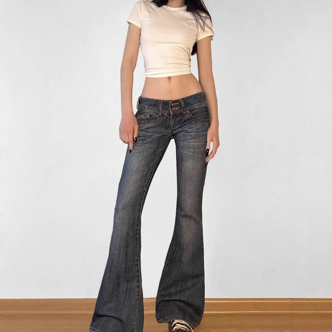 Jeans acampanados vintage y2k, - Mom Jean High Rise reseña y precio