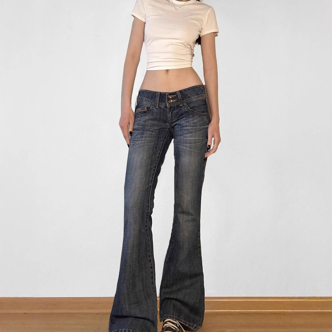 Jeans acampanados vintage y2k, - Mom Jean High Rise reseña y precio