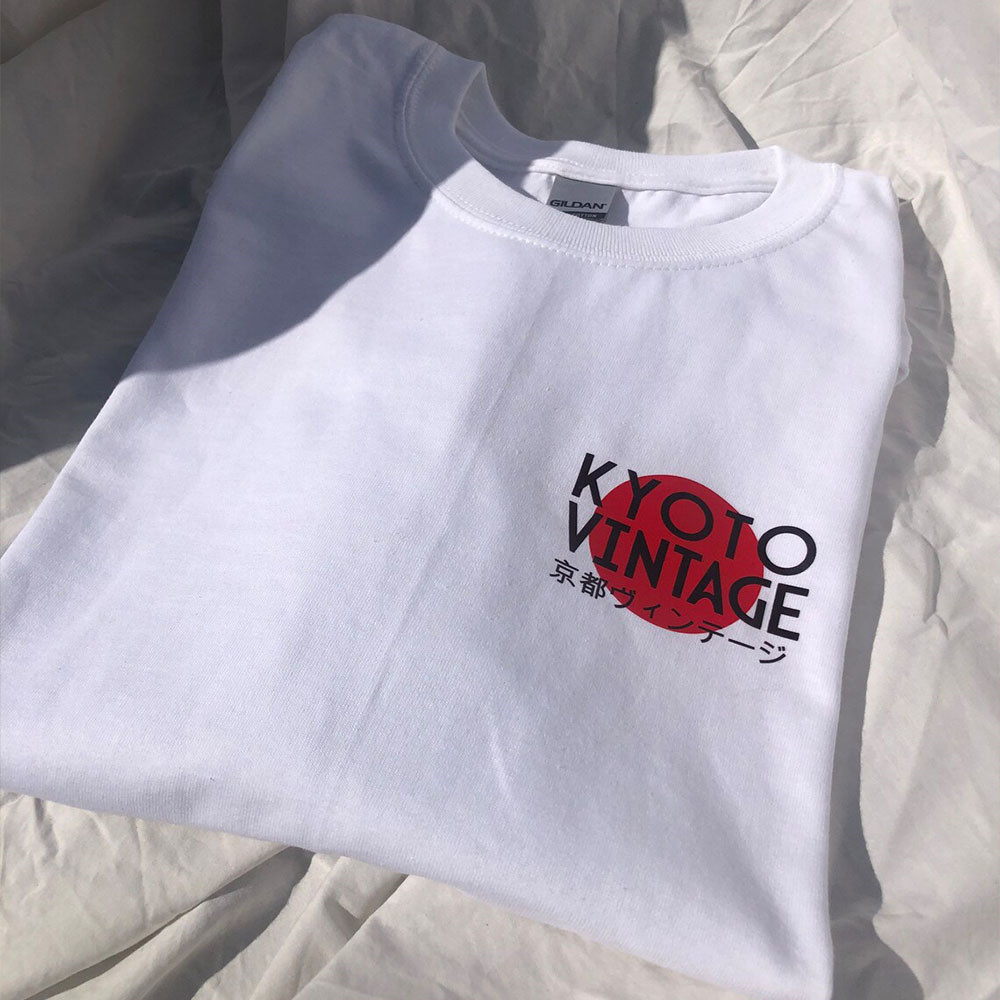 Camiseta con estampado blanco  - Vintage Fashion Kyoto reseña y precio