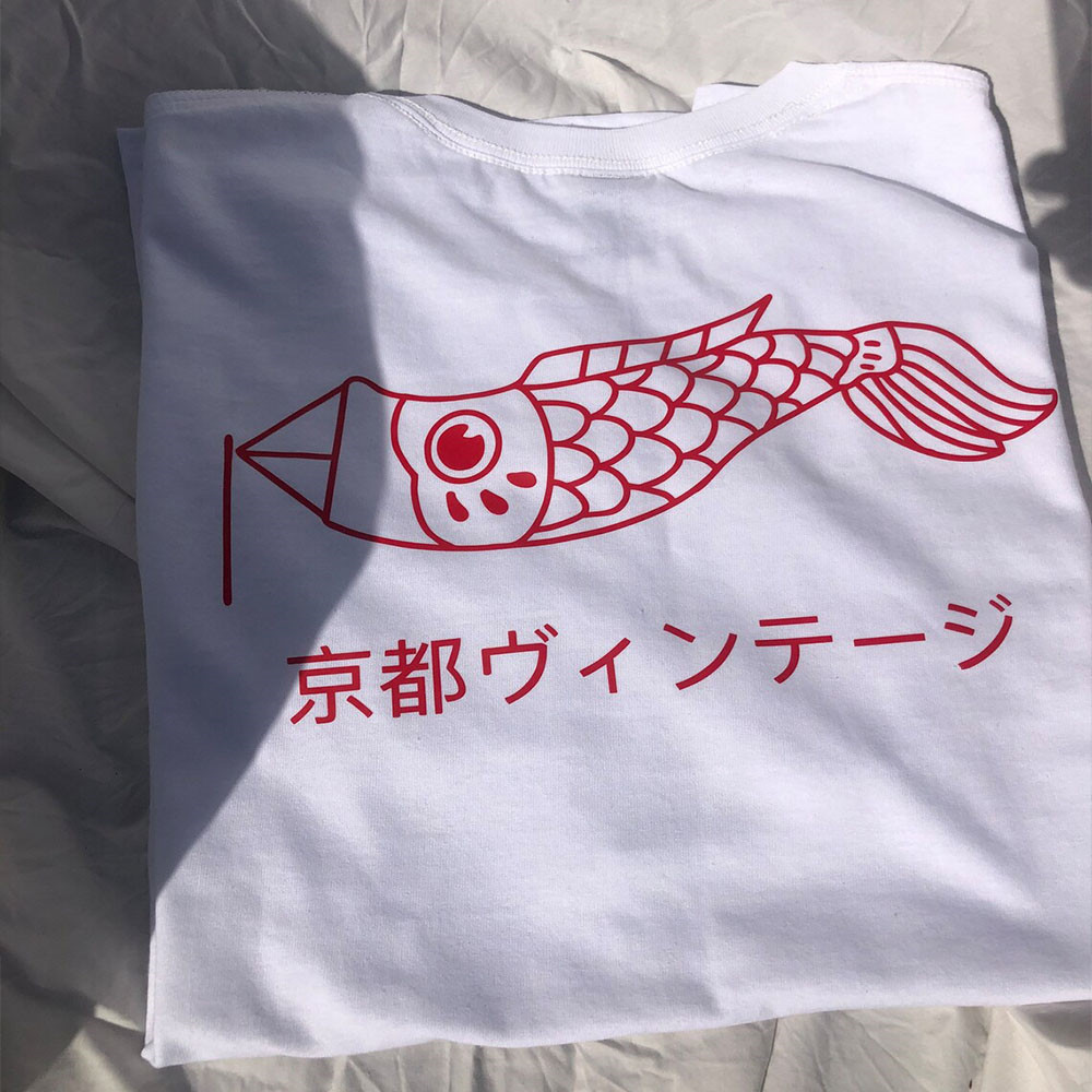 Camiseta con estampado blanco  - Vintage Fashion Kyoto reseña y precio