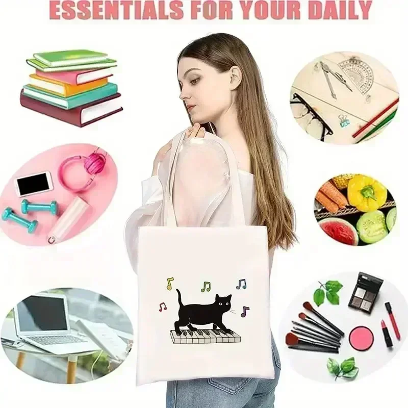 Bolsa de Mano de Lona con Esta - Vintage Fashion York reseña y precio