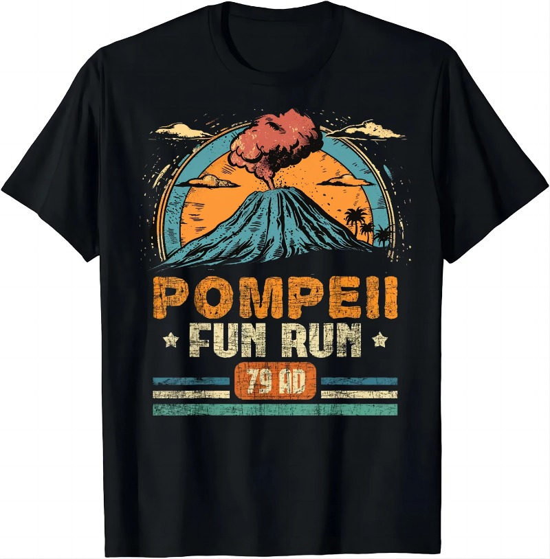 POMPEII FUN RUN 79 AD Camiseta - Vintage Fashion Ads reseña y precio