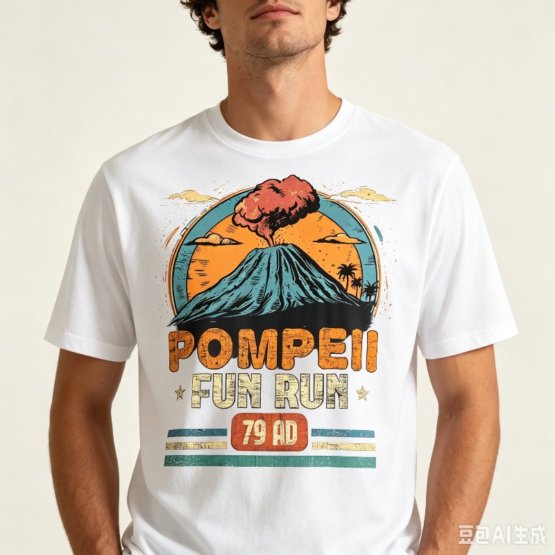 POMPEII FUN RUN 79 AD Camiseta - Vintage Fashion Ads reseña y precio