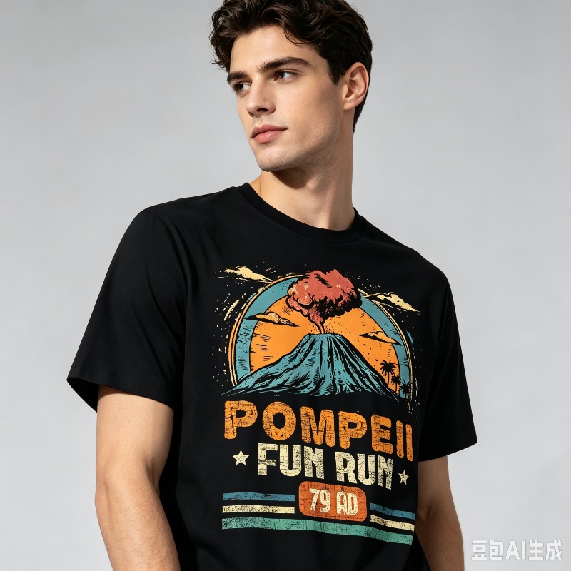 POMPEII FUN RUN 79 AD Camiseta - Vintage Fashion Ads reseña y precio