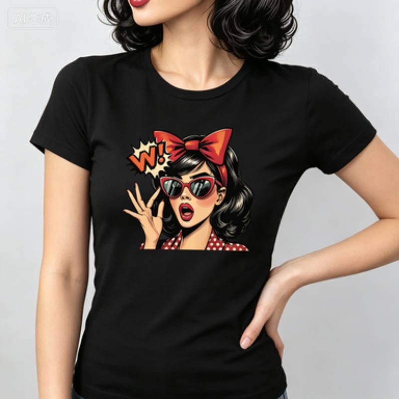 Camiseta ajustada de algodón p - Vintage Fashion Pop Up reseña y precio